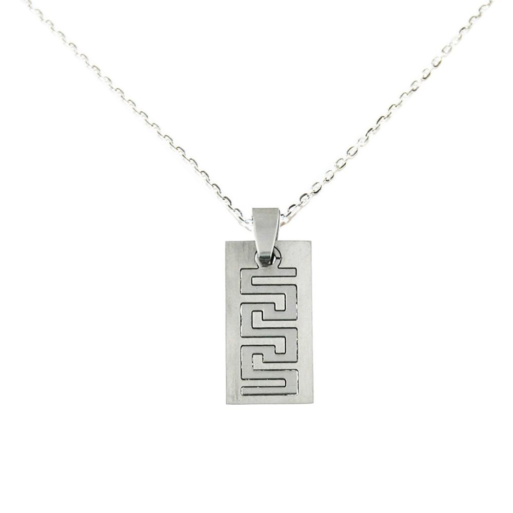 2 FOR $105! Men's Serpente 925 Silver Necklace With Stainless Steel Pendant